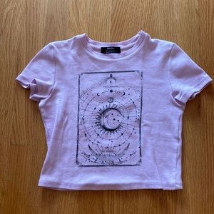 Purple bershka t shirt